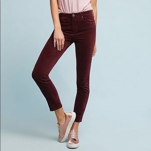 NWT Anthropologie Stevie Ankle Velvet Pants